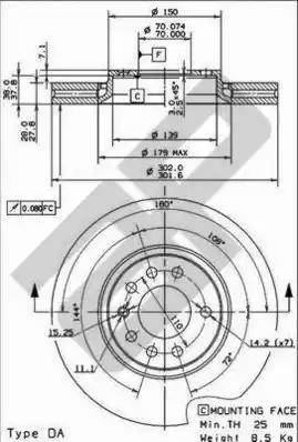 Metzger 24844 V - Discofreno autozon.pro