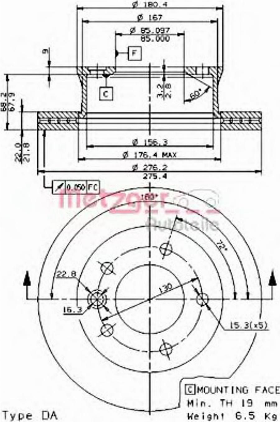 Metzger 24804 E - Discofreno autozon.pro