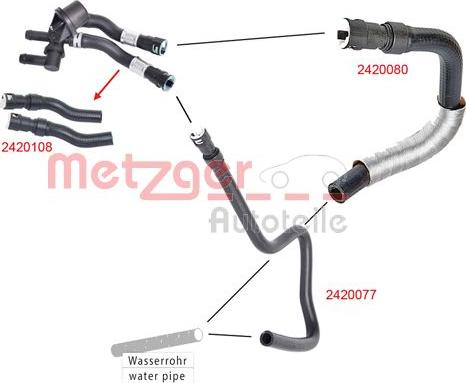 Metzger 2420080 - Flessibile radiatore autozon.pro