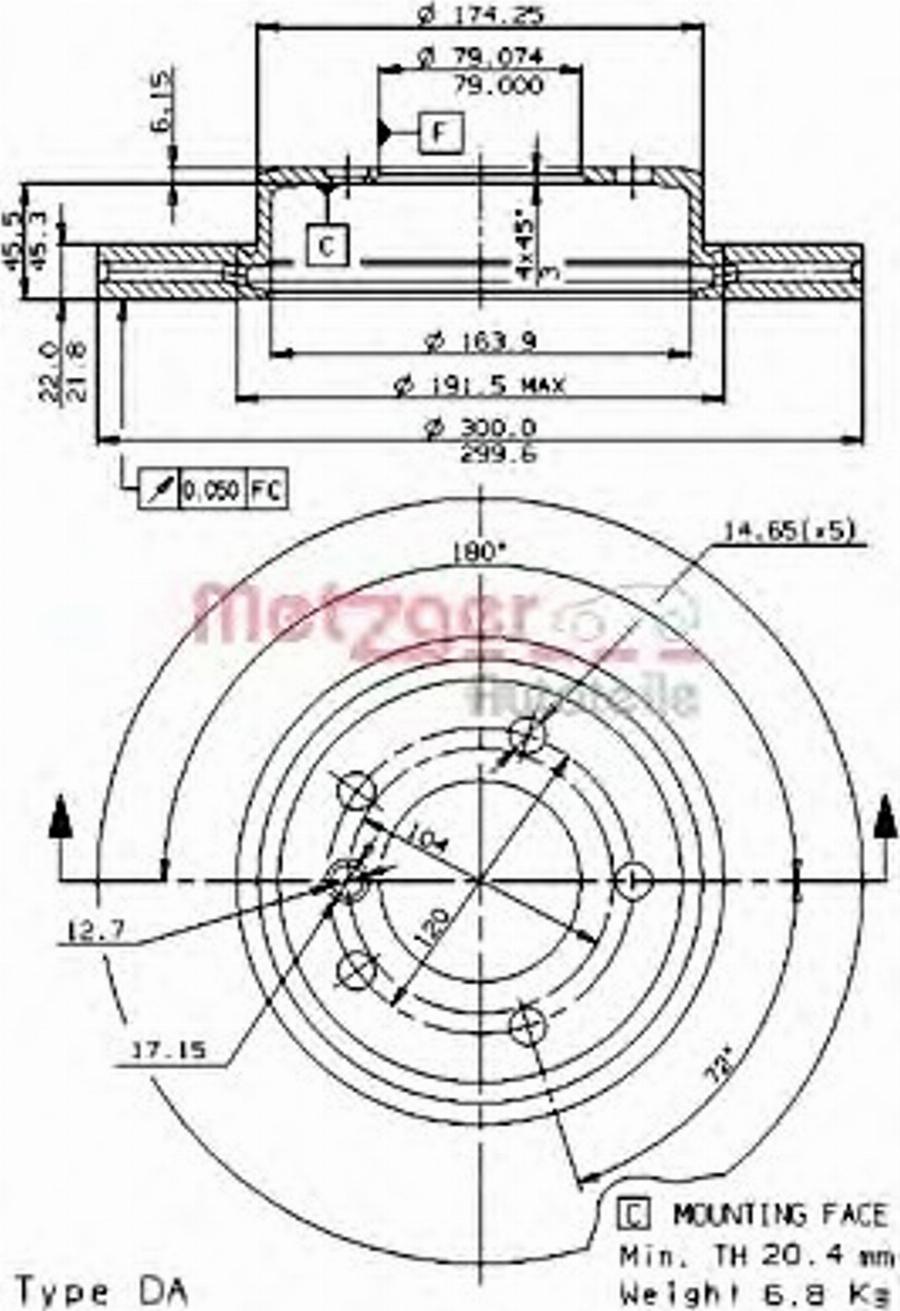 Metzger 24746V - Discofreno autozon.pro