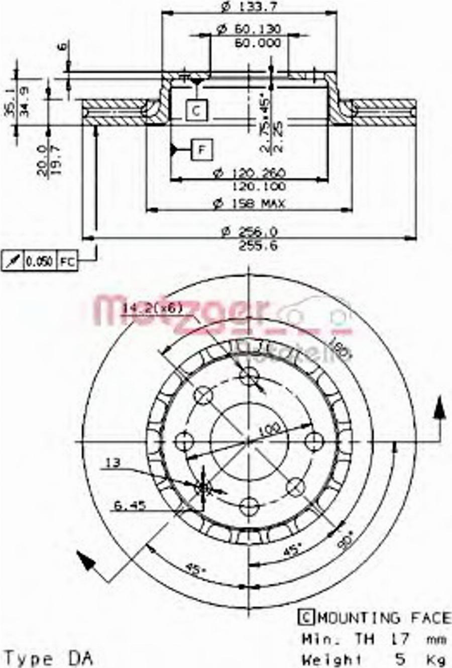 Metzger 24730E - Discofreno autozon.pro