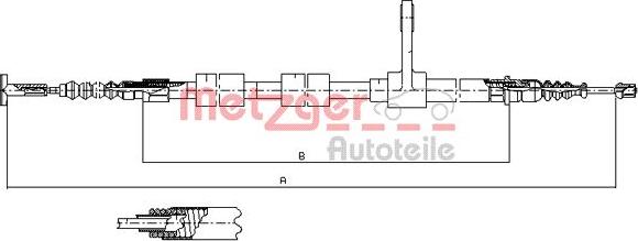 Metzger 251.31 - Cavo comando, Freno stazionamento autozon.pro