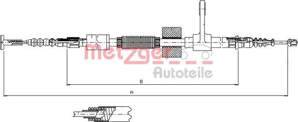 Metzger 251.32 - Cavo comando, Freno stazionamento autozon.pro