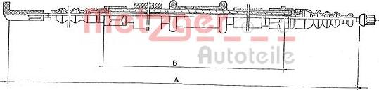 Metzger 251.25 - Cavo comando, Freno stazionamento autozon.pro