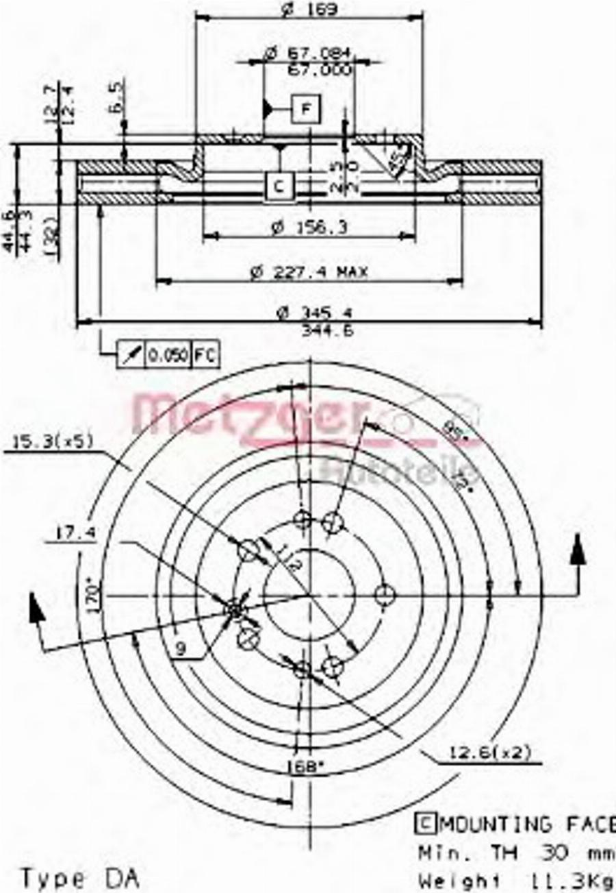 Metzger 20430V - Discofreno autozon.pro