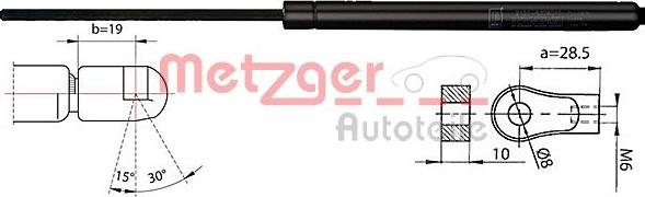 Metzger 2110404 - Ammortizzatore pneumatico, Cofano motore autozon.pro