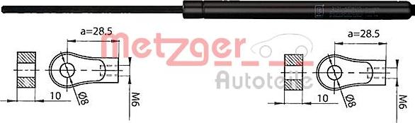 Metzger 2110405 - Ammortizzatore pneumatico, Cofano motore autozon.pro