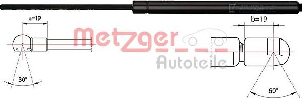 Metzger 2110485 - Ammortizatore pneumatico, Cofano bagagli / vano carico autozon.pro