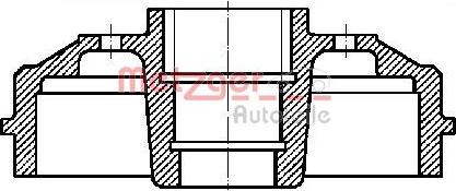 Metzger BT 1055 - Tamburo freno autozon.pro