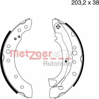 Metzger MG 961 - Kit ganasce freno autozon.pro