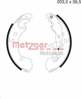 Metzger MG 985 - Kit ganasce freno autozon.pro