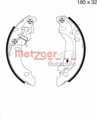 Metzger MG 980 - Kit ganasce freno autozon.pro