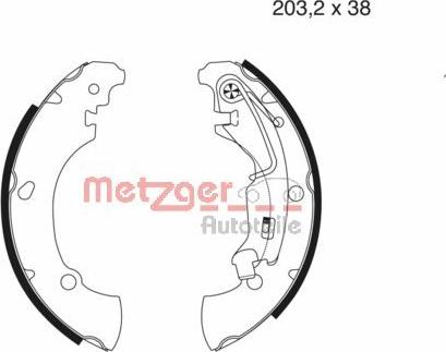 Metzger MG 981 - Kit ganasce freno autozon.pro