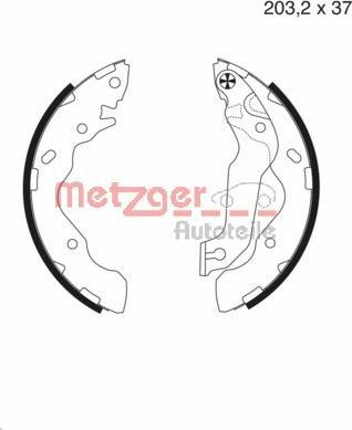 Metzger MG 987 - Kit ganasce freno autozon.pro