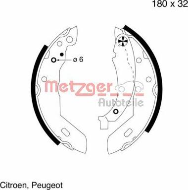 Metzger MG 415 - Kit ganasce freno autozon.pro