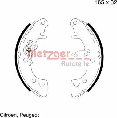 Metzger MG 429 - Kit ganasce freno autozon.pro