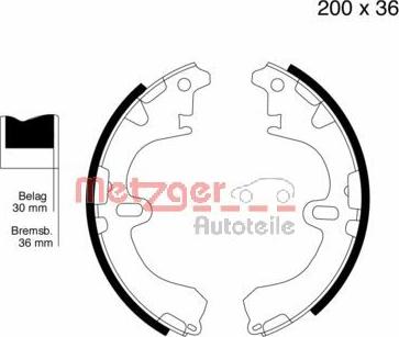 Metzger MG 556 - Kit ganasce freno autozon.pro