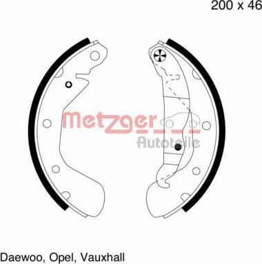 Metzger MG 564 - Kit ganasce freno autozon.pro