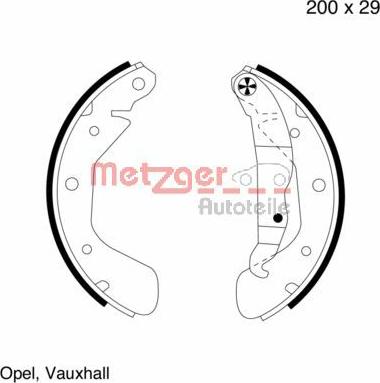 Metzger MG 563 - Kit ganasce freno autozon.pro