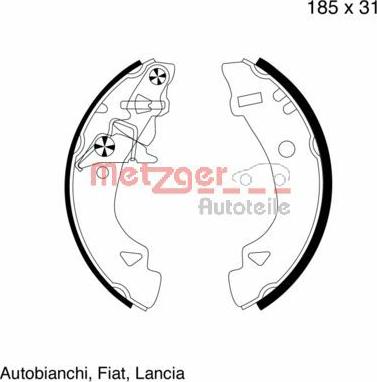 Metzger MG 586 - Kit ganasce freno autozon.pro