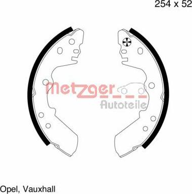 Metzger MG 587 - Kit ganasce freno autozon.pro