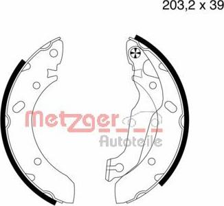 Metzger MG 576 - Kit ganasce freno autozon.pro