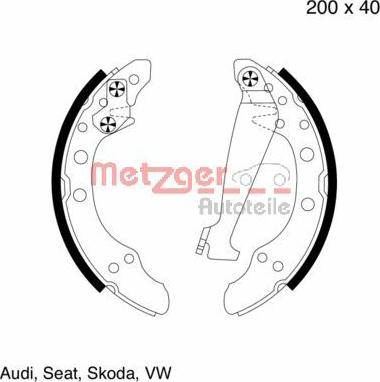 Metzger MG 571 - Kit ganasce freno autozon.pro