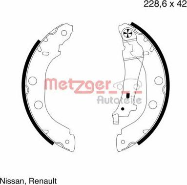 Metzger MG 645 - Kit ganasce freno autozon.pro