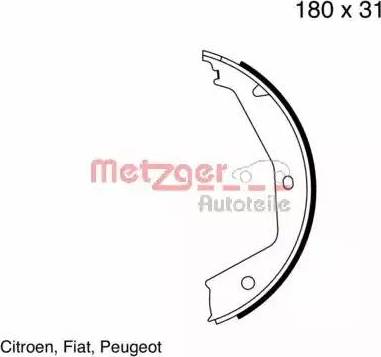 Metzger MG 667 - Kit ganasce, Freno stazionamento autozon.pro