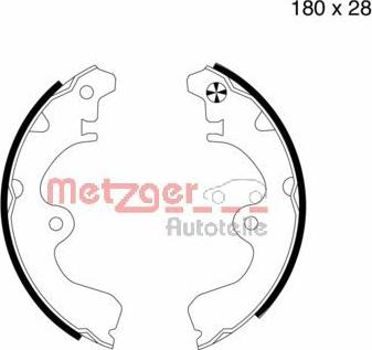 Metzger MG 617 - Kit ganasce freno autozon.pro