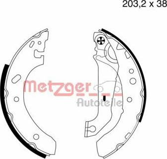 Metzger MG 639 - Kit ganasce freno autozon.pro