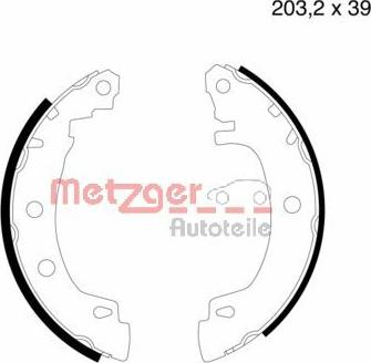 Metzger MG 632 - Kit ganasce freno autozon.pro