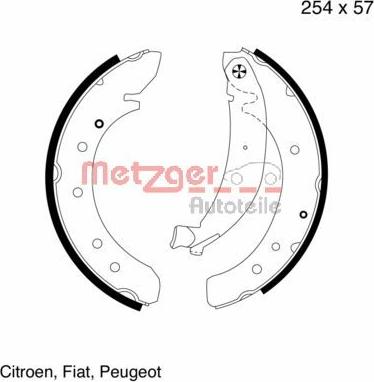 Metzger MG 620 - Kit ganasce freno autozon.pro