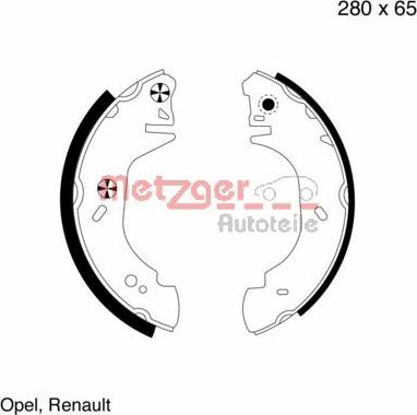 Metzger MG 807 - Kit ganasce freno autozon.pro