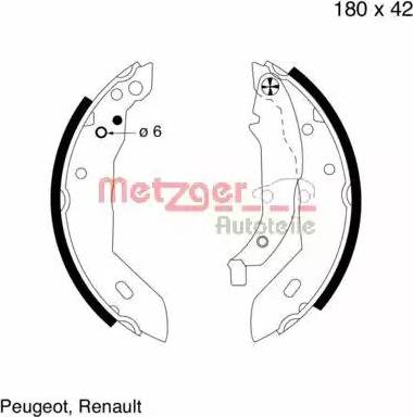 Metzger MG 392 - Kit ganasce freno autozon.pro