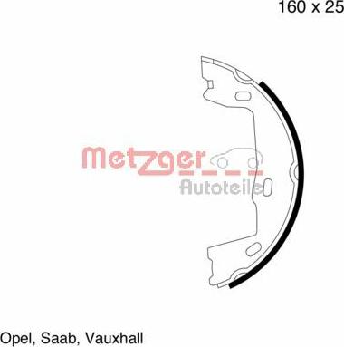 Metzger MG 347 - Kit ganasce, Freno stazionamento autozon.pro