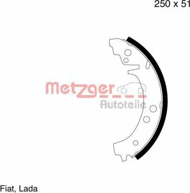 Metzger MG 351 - Kit ganasce freno autozon.pro