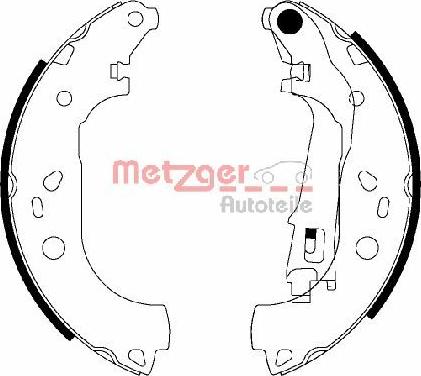 Metzger MG 210 - Kit ganasce freno autozon.pro