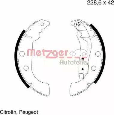 Metzger MG 704 - Kit ganasce freno autozon.pro