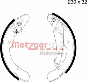 Metzger MG 705 - Kit ganasce freno autozon.pro