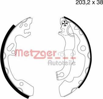 Metzger MG 716 - Kit ganasce freno autozon.pro