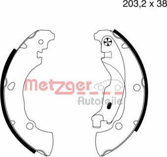 Metzger MG 717 - Kit ganasce freno autozon.pro