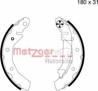 Metzger MG 724 - Kit ganasce freno autozon.pro