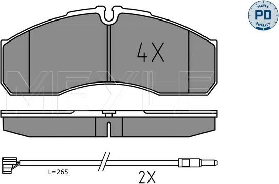 Meyle 025 291 6020/PD - Kit pastiglie freno, Freno a disco autozon.pro