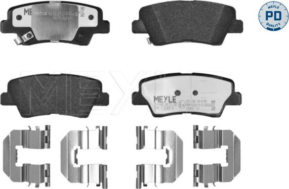 Meyle 025 249 3415/PD - Kit pastiglie freno, Freno a disco autozon.pro