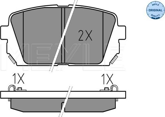 Meyle 025 244 9116/W - Kit pastiglie freno, Freno a disco autozon.pro