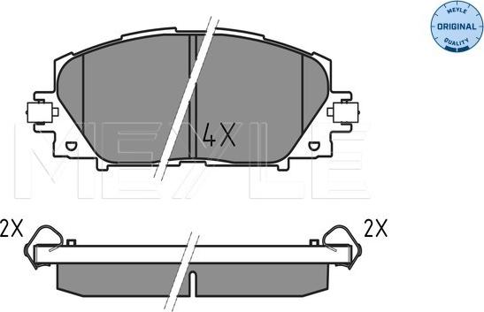 Meyle 025 244 5116 - Kit pastiglie freno, Freno a disco autozon.pro