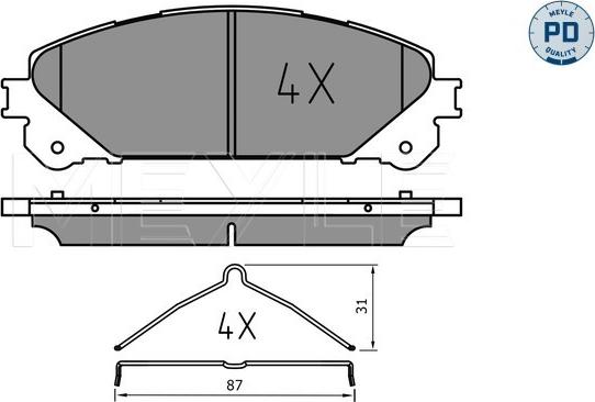 Meyle 025 244 5218/PD - Kit pastiglie freno, Freno a disco autozon.pro