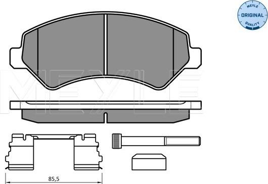 Meyle 025 244 6619/W2 - Kit pastiglie freno, Freno a disco autozon.pro