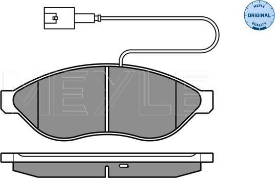 Meyle 025 244 6819/W1 - Kit pastiglie freno, Freno a disco autozon.pro